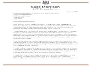Letter from Suze Morrison